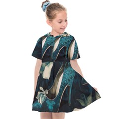 Glass Slipper Blues Fairytale Kids  Sailor Dress by Ravend