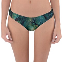 Trees Forest Mystical Forest Nature Reversible Hipster Bikini Bottoms by Ravend