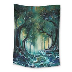 Trees Forest Mystical Forest Nature Medium Tapestry by Ravend