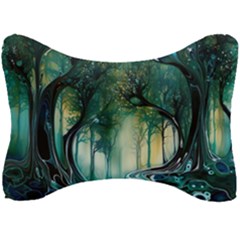 Trees Forest Mystical Forest Nature Seat Head Rest Cushion by Ravend