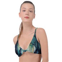 Trees Forest Mystical Forest Nature Knot Up Bikini Top by Ravend