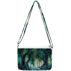 Trees Forest Mystical Forest Nature Double Gusset Crossbody Bag by Ravend