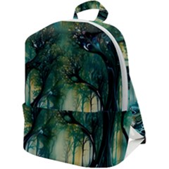 Trees Forest Mystical Forest Nature Zip Up Backpack by Ravend