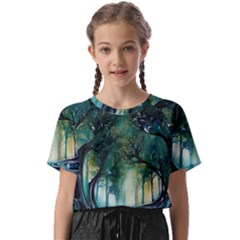 Trees Forest Mystical Forest Nature Kids  Basic Tee