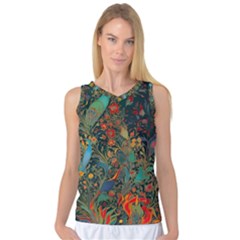 Ai Generated Flowers Trees Forest Mystical Forest Women s Basketball Tank Top by Ravend