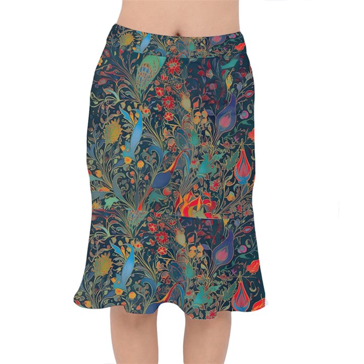 Ai Generated Flowers Trees Forest Mystical Forest Short Mermaid Skirt