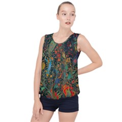 Ai Generated Flowers Trees Forest Mystical Forest Bubble Hem Chiffon Tank Top by Ravend