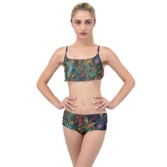 Ai Generated Flowers Trees Forest Mystical Forest Layered Top Bikini Set by Ravend