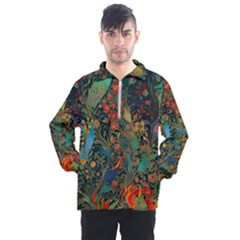 Ai Generated Flowers Trees Forest Mystical Forest Men s Half Zip Pullover by Ravend