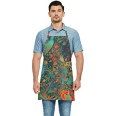 Ai Generated Flowers Trees Forest Mystical Forest Kitchen Apron by Ravend