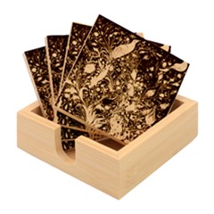 Ai Generated Flowers Trees Forest Mystical Forest Bamboo Coaster Set by Ravend