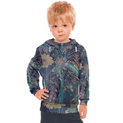 Ai Generated Flower Trees Forest Mystical Forest Kids  Hooded Pullover by Ravend