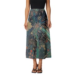 Ai Generated Flower Trees Forest Mystical Forest Classic Midi Chiffon Skirt