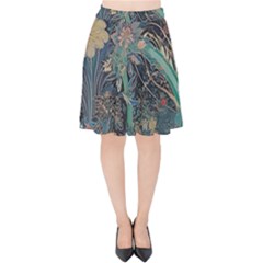 Ai Generated Flower Trees Forest Mystical Forest Velvet High Waist Skirt by Ravend