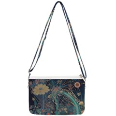 Ai Generated Flower Trees Forest Mystical Forest Double Gusset Crossbody Bag by Ravend