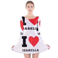 I Love Isabella Long Sleeve Velvet Skater Dress by ilovewhateva