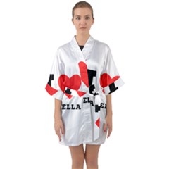 I Love Isabella Half Sleeve Satin Kimono  by ilovewhateva