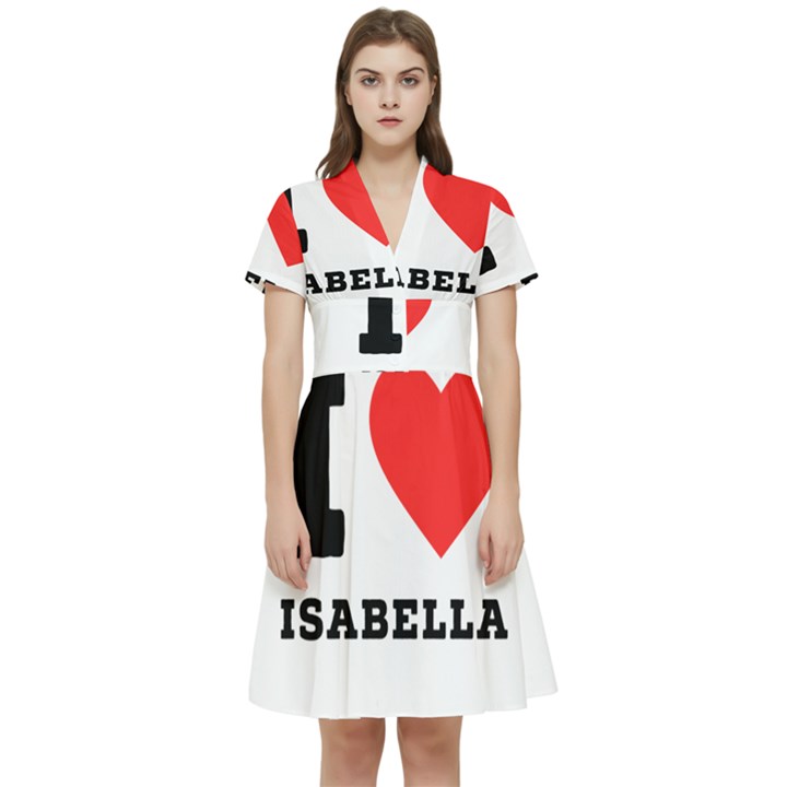 I love isabella Short Sleeve Waist Detail Dress