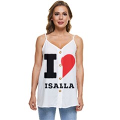 I Love Isabella Casual Spaghetti Strap Chiffon Top by ilovewhateva