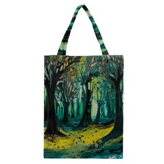 Ai Generated Trees Forest Mystical Forest Nature Art Classic Tote Bag by Ravend