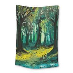 Ai Generated Trees Forest Mystical Forest Nature Art Small Tapestry by Ravend