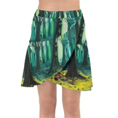 Ai Generated Trees Forest Mystical Forest Nature Art Wrap Front Skirt