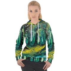 Ai Generated Trees Forest Mystical Forest Nature Art Women s Overhead Hoodie by Ravend