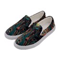 Ai Generated Trees Forest Mystical Forest Nature Women s Canvas Slip Ons View2