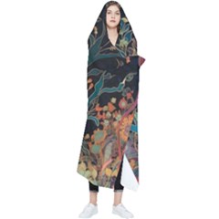 Ai Generated Trees Forest Mystical Forest Nature Wearable Blanket