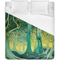 Nature Trees Forest Mystical Forest Jungle Duvet Cover (california King Size) by Ravend