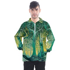 Nature Trees Forest Mystical Forest Jungle Men s Half Zip Pullover