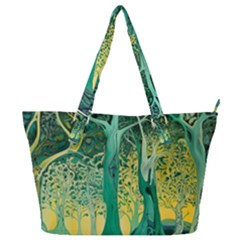 Nature Trees Forest Mystical Forest Jungle Full Print Shoulder Bag by Ravend