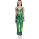 Nature Trees Forest Mystical Forest Jungle V-Neck Spaghetti Strap Tie Front Jumpsuit View1