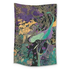 Ai Generated Flowers Trees Forest Mystical Forest Pattern Large Tapestry by Ravend