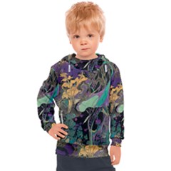 Ai Generated Flowers Trees Forest Mystical Forest Pattern Kids  Hooded Pullover by Ravend