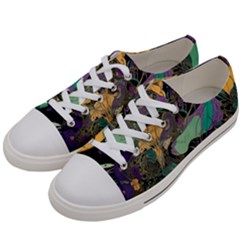 Ai Generated Flowers Trees Forest Mystical Forest Pattern Men s Low Top Canvas Sneakers by Ravend