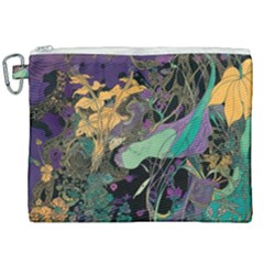 Ai Generated Flowers Trees Forest Mystical Forest Pattern Canvas Cosmetic Bag (xxl) by Ravend