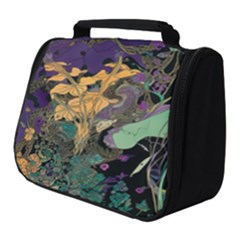 Ai Generated Flowers Trees Forest Mystical Forest Pattern Full Print Travel Pouch (small) by Ravend