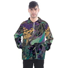 Ai Generated Flowers Trees Forest Mystical Forest Pattern Men s Half Zip Pullover by Ravend