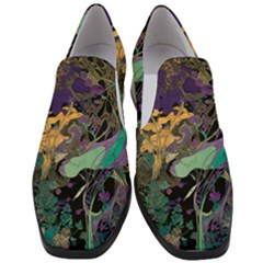 Ai Generated Flowers Trees Forest Mystical Forest Pattern Women Slip On Heel Loafers by Ravend