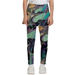 Ai Generated Flowers Trees Forest Mystical Forest Pattern Kids  Skirted Pants by Ravend