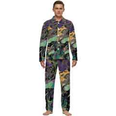 Ai Generated Flowers Trees Forest Mystical Forest Pattern Men s Long Sleeve Velvet Pocket Pajamas Set by Ravend