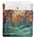 Ai Generated Tree Forest Mystical Forest Nature Duvet Cover Double Side (Queen Size) View2