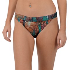 Ai Generated Tree Forest Mystical Forest Nature Band Bikini Bottoms by Ravend