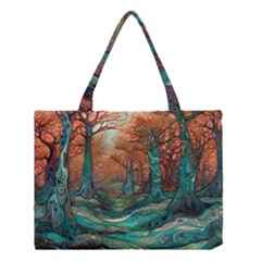 Ai Generated Tree Forest Mystical Forest Nature Medium Tote Bag by Ravend