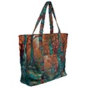 Ai Generated Tree Forest Mystical Forest Nature Zip Up Canvas Bag View2