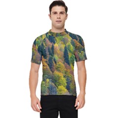 Forest Trees Leaves Fall Autumn Nature Sunshine Men s Short Sleeve Rash Guard by Ravend