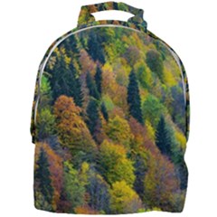 Forest Trees Leaves Fall Autumn Nature Sunshine Mini Full Print Backpack by Ravend