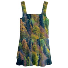 Forest Trees Leaves Fall Autumn Nature Sunshine Kids  Layered Skirt Swimsuit by Ravend