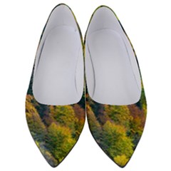 Forest Trees Leaves Fall Autumn Nature Sunshine Women s Low Heels by Ravend